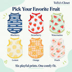 Fruit Print Dog Vest – Stretchy, Lightweight Fleece