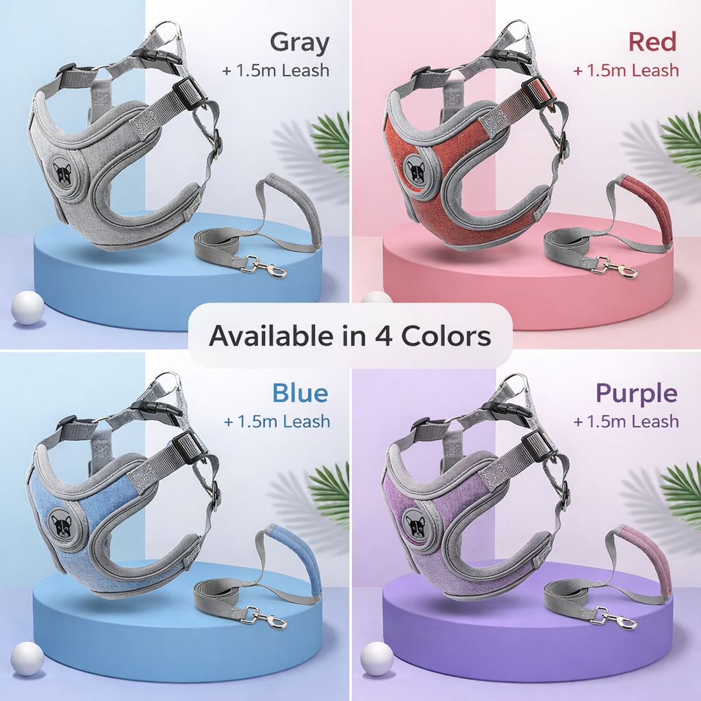 Reflective Escape-Proof Dog Harness & Matching Leash Set