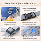 Dog Harness with Bandana Bib – No Pull Adjustable Vest for Small & Medium Dogs (Harness Only)