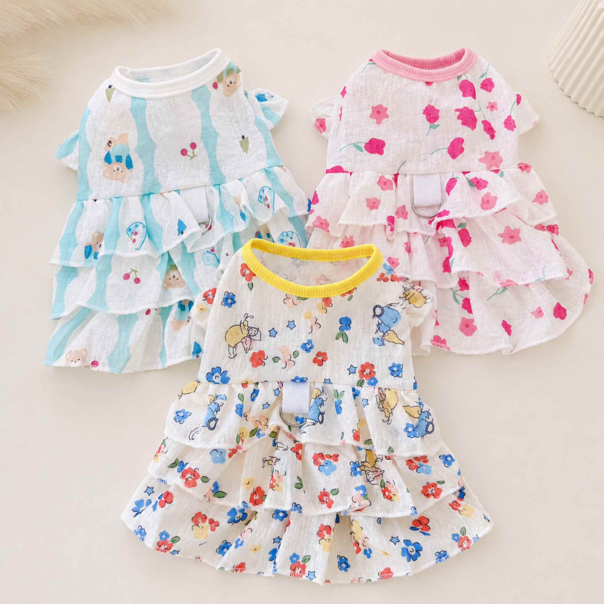 Sweet Ruffle Dog Cake Dress – Lightweight, Breathable & Stretchy
