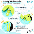 Sporty Contrast Collar Dog Polo Shirt – Soft Cotton Pet Tee