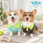 Sporty Contrast Collar Dog Polo Shirt – Soft Cotton Pet Tee