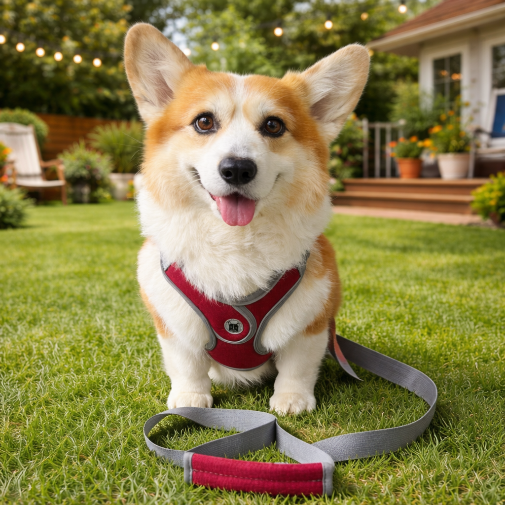 Reflective Escape-Proof Dog Harness & Matching Leash Set