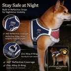 Dog Harness with Bandana Bib – No Pull Adjustable Vest for Small & Medium Dogs (Harness Only)