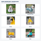 Lightweight Waterproof Dog Raincoat with Hood – Easy-On Pet Rain Jacket for Rainy Walks